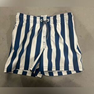 wonder nation Blue & White Vertical Stripe Athletic Shorts